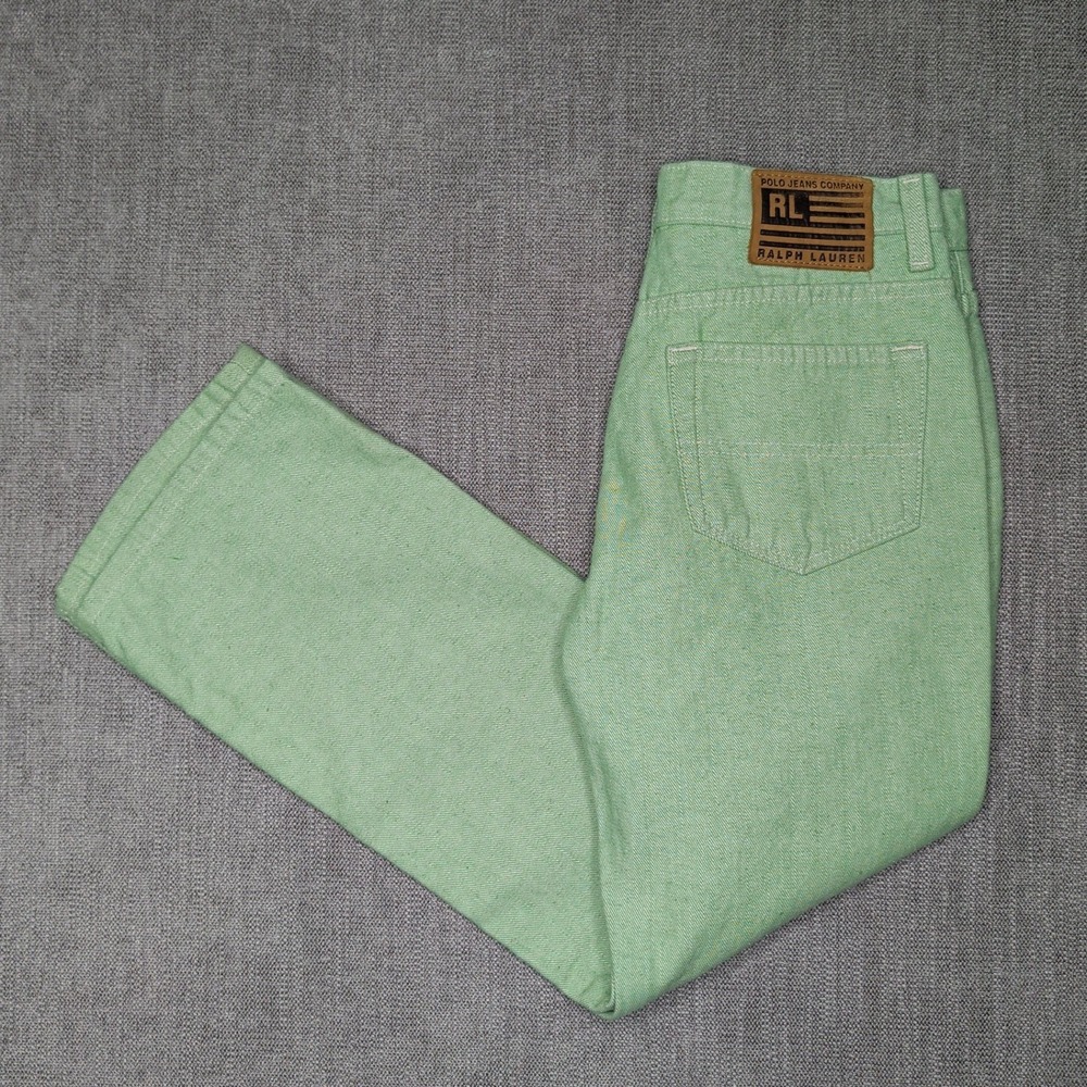 Polo Jeans Co Ralph Lauren Green Cropped Bootcut Jeans Womens 4 6505WAQ2140